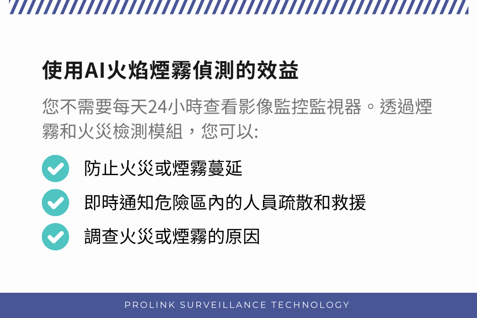 使用AI火焰煙霧偵測的效益